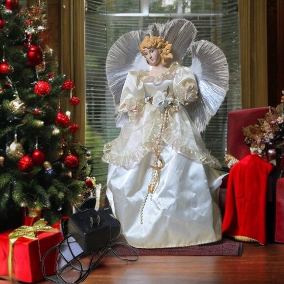 Vintage IN BOX (14") Fiber Optic Angel Tree Top/Table Topper by Sight Sational - Picture 4 of 10